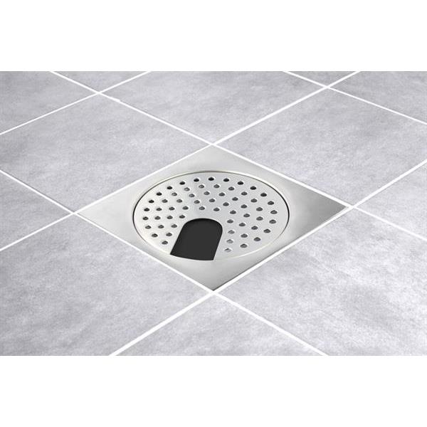 Floor drain cover w/pipe cut, 197 mm