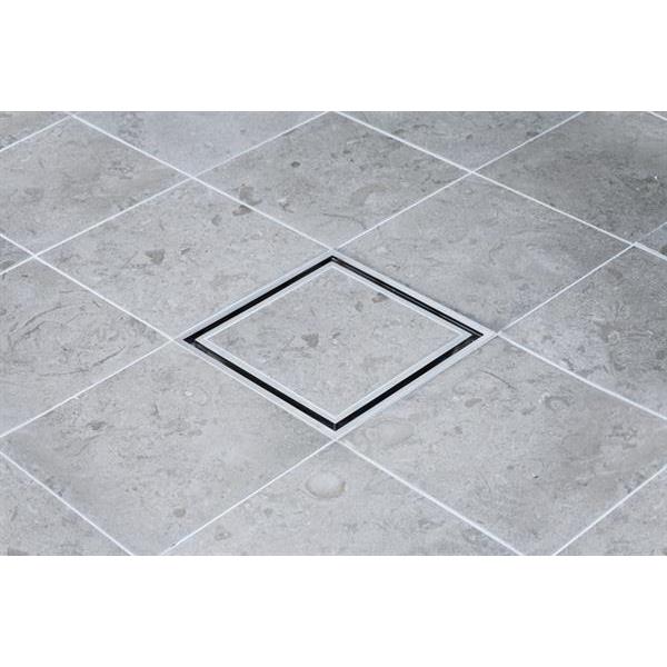 Floor drain cover Tile In Frame 147 Brushed