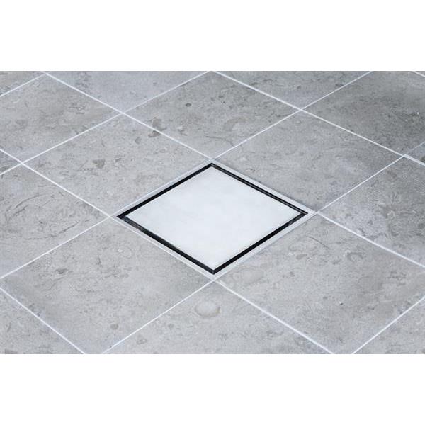 Floor drain cover Tile In Frame 147 Brushed