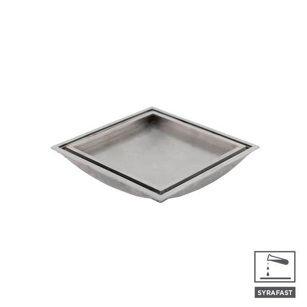 Floor drain cover Tile In Frame 147 Brushed