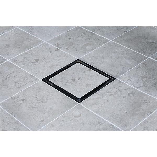 Floor drain cover Tile In Frame 147 Black