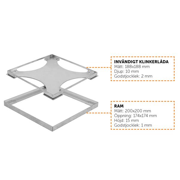 Floor drain cover Tile In Slim 200