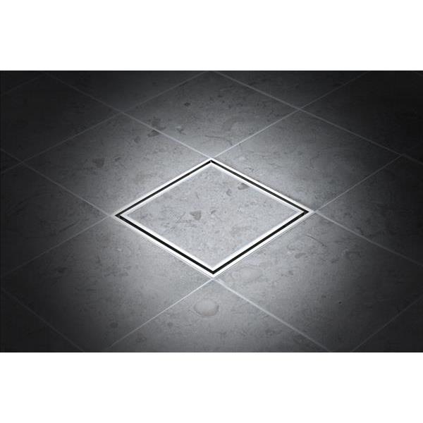 Floor drain cover Tile In Frame 200 Brushed