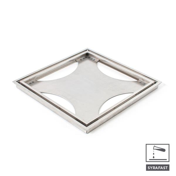 Floor drain cover Tile In Frame 200 Brushed
