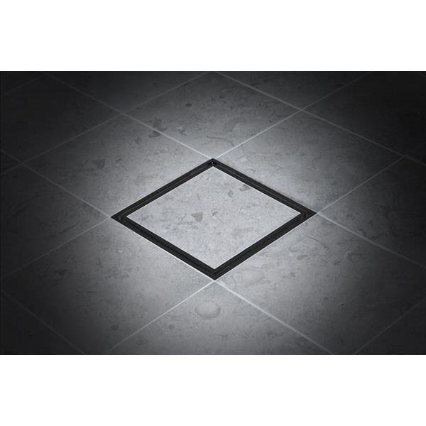 Floor drain cover Tile In Frame 200 Black