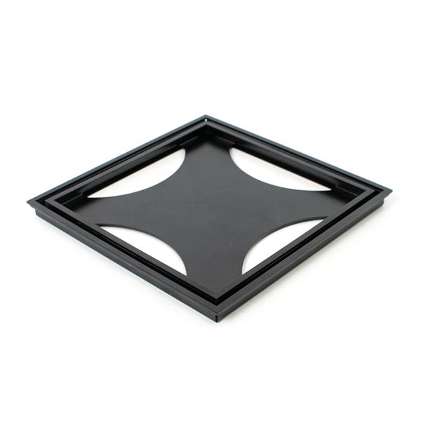 Floor drain cover Tile In Frame 200 Black