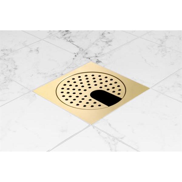 Floor drain cover Brass with pipe cut