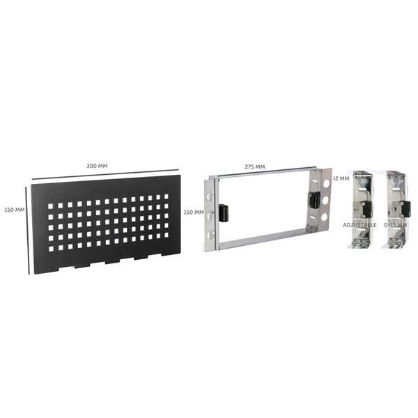 Magnetic inspection Grating Stockholm Black 150 x 300 mm