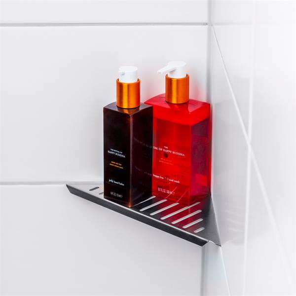 Shower shelf Corner New York Brushed