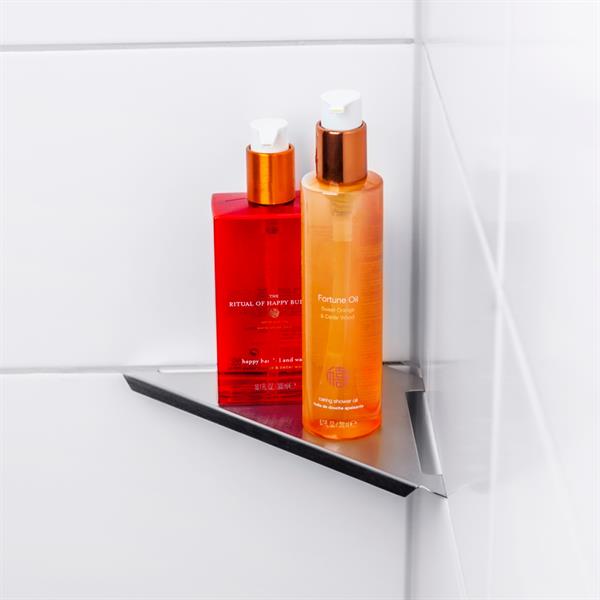 Shower shelf Corner Malmö Brushed