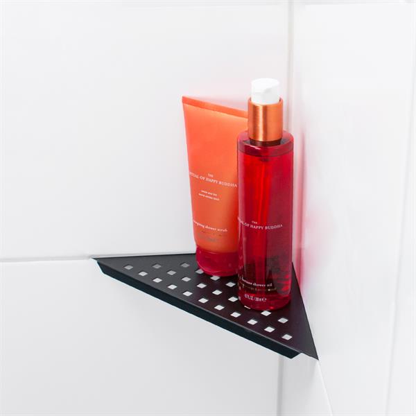 Shower shelf Corner Stockholm Black