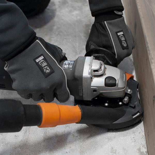 Dust extractor grinding