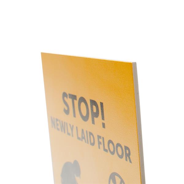 Warning sign A5 "Stop! Newly laid floor"