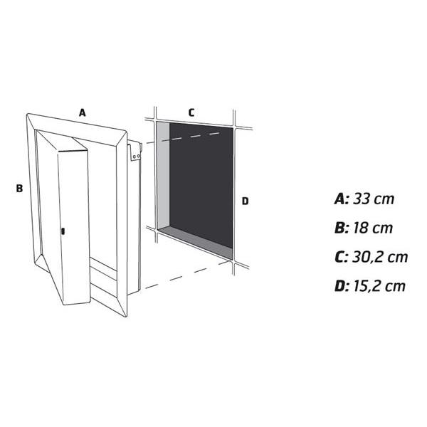 Inspection hatch 150 x 300 mm