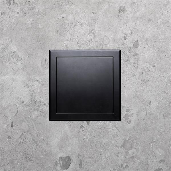 Inspection door PUSH Black 150x150 mm