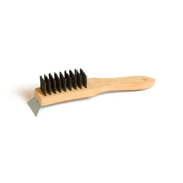 Steel brush with scrape 6-row