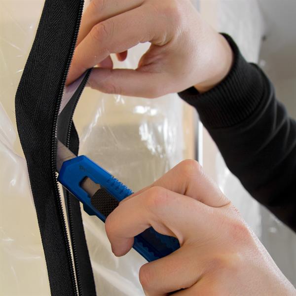Self-adhesive zipper