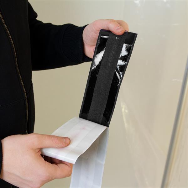 Self-adhesive zipper