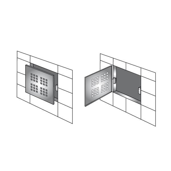 Magnetic inspection grating Köpenhamn 200 x 200 mm